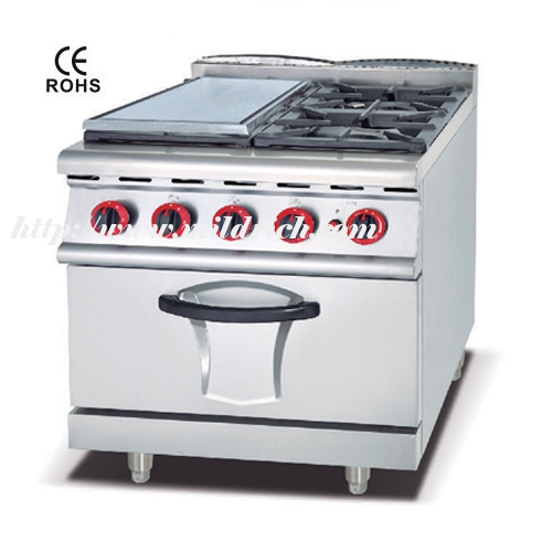 Gas Range With 4-Burner and Griddle and Gas Oven 900/700  MA-878G-B