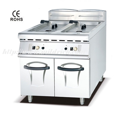 2-Tank 2-Basket Gas Fryer with Cabinet 900/700  MA-908G