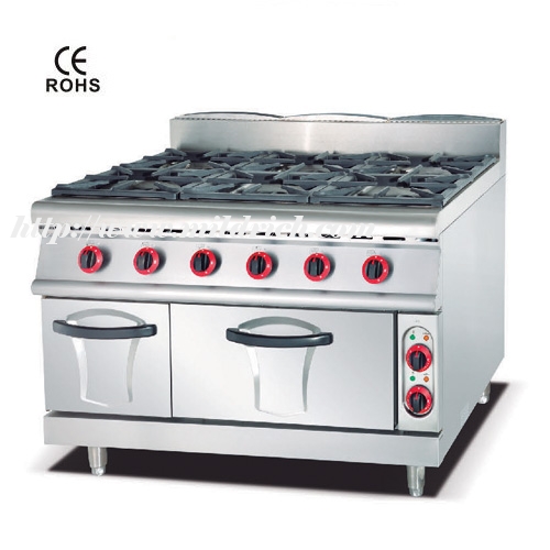 Gas Range with 6-Burner with Cabinet & Gas Oven MA-996G-A