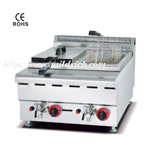 MB-608G Counter Top 2-Tank 2-Basket Gas Fryer