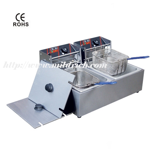 12L 2-Tank 2-Basket Electric Fryer