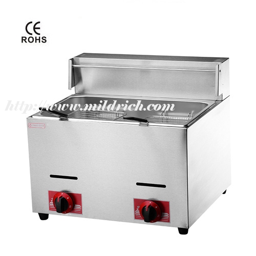 16L 1-Tank 2-Basket Gas Fryer MGF-73