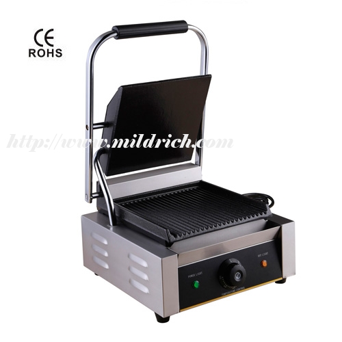 MT-811D Up Flat Down Grooved 1-Plate Panini Grill